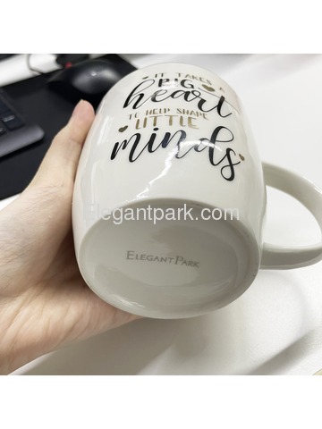 ELEGANTPARK Teacher Mug Ceramic Coffee Mug Inspirational Teacher Mug 13 oz